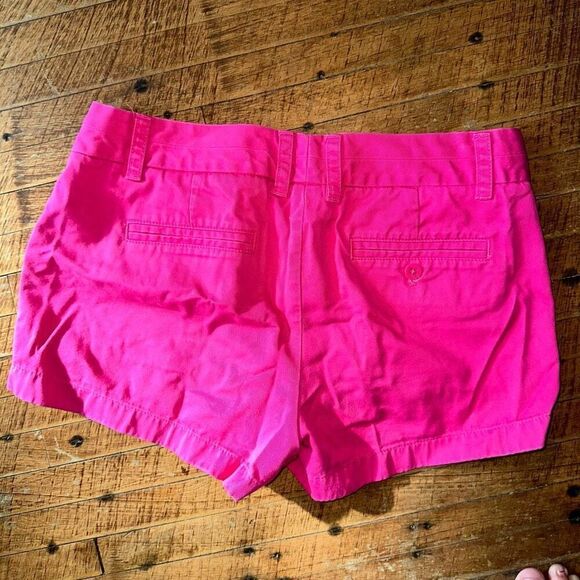 J Crew broken in pink chino preppy size 8 flat front shorts - Picture 3 of 3
